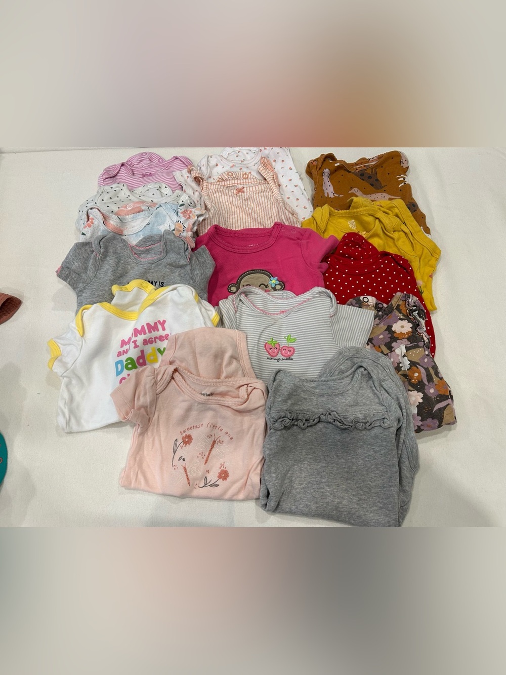 15 Baby girl onesie bundle
